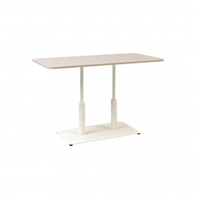 Стол Ibiza Soft Double light 120x70 белый металл / кашемир ДСП