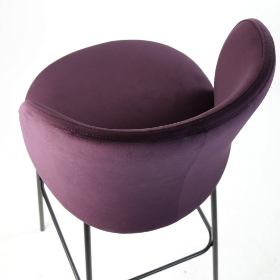 Стілець напівбарний Lilo винний вельвет 7