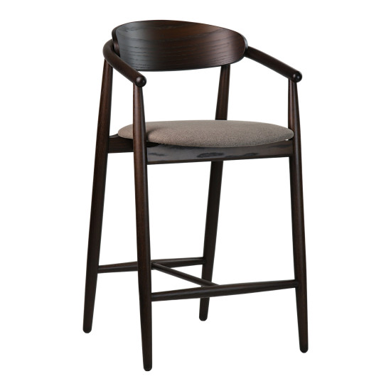 Стілець напівбарний Mamont semi-soft темній горіх / Austin 03 1