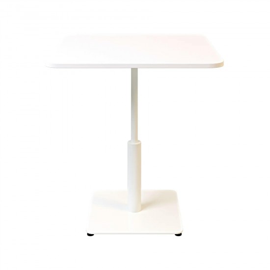 Стол Ibiza Soft light 70x70 белый металл / белый ДСП (текстура) 2