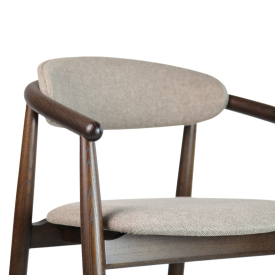 Стул полубарный Mamont Soft темный орех / Austin 03 7