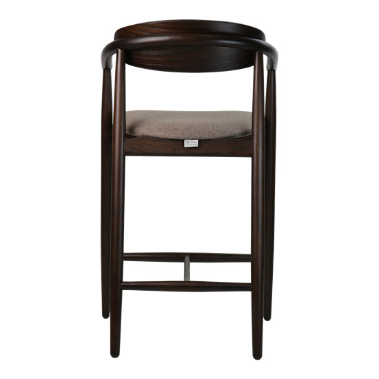 Стілець напівбарний Mamont semi-soft темній горіх / Austin 03 5