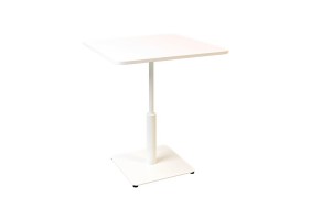 Стол Ibiza Soft light 70x70 белый металл / белый ДСП (текстура)