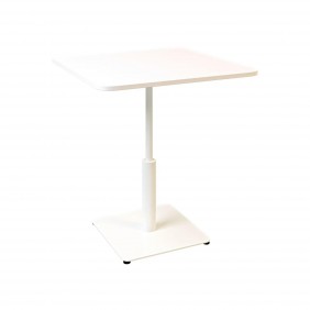 Стол Ibiza Soft light 70x70 белый металл / белый ДСП (текстура)