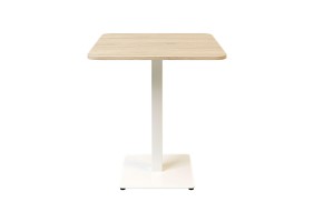 Стол Tetra light soft 70 х 70 белый металл / дуб ДСП (текстура)