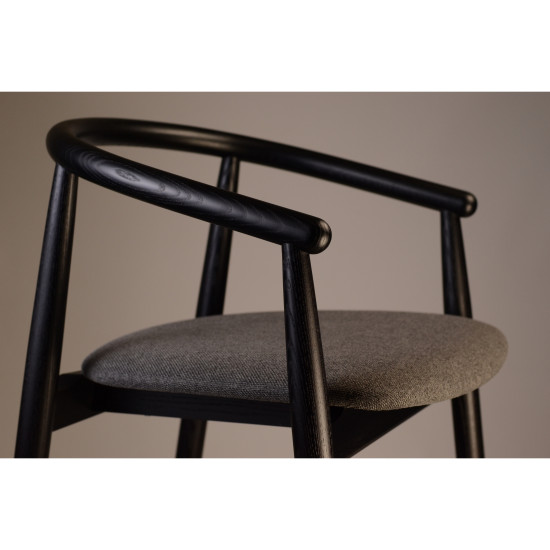 Стілець напівбарний Mamont чорний / Austin 19 6