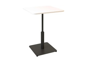 Стол Ibiza Soft light 60x60 черный металл / белый ДСП (текстура)