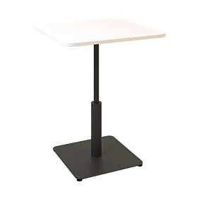 Стол Ibiza Soft light 60x60 черный металл / белый ДСП (текстура)