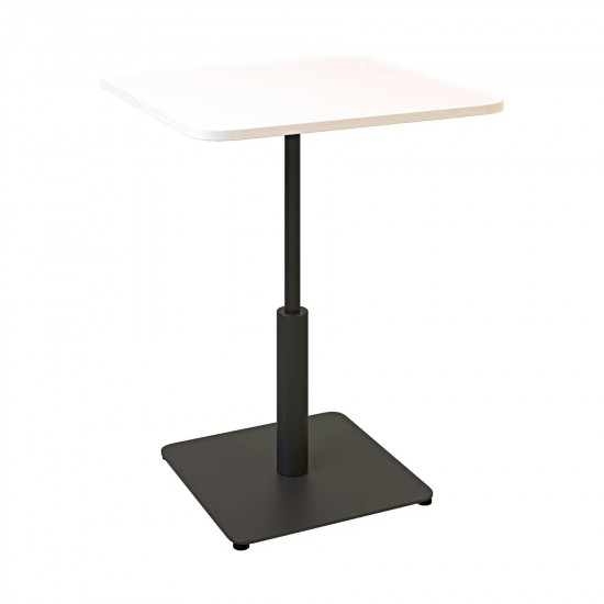 Стол Ibiza Soft light 60x60 черный металл / белый ДСП (текстура) 1
