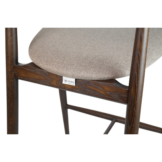 Стул полубарный Mamont Soft темный орех / Austin 03 11