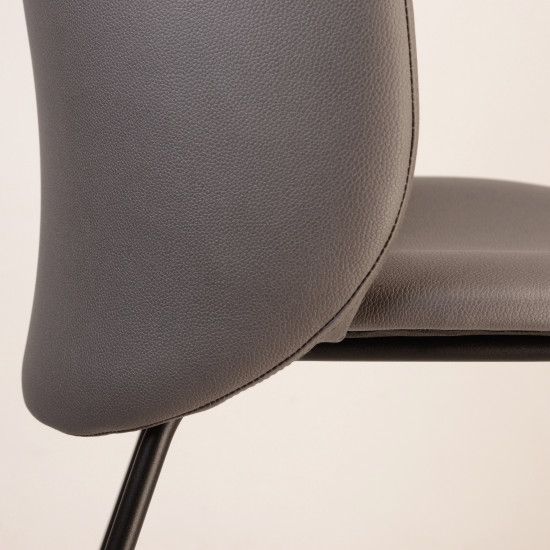 Стул барный Lilo серая экокожа 7