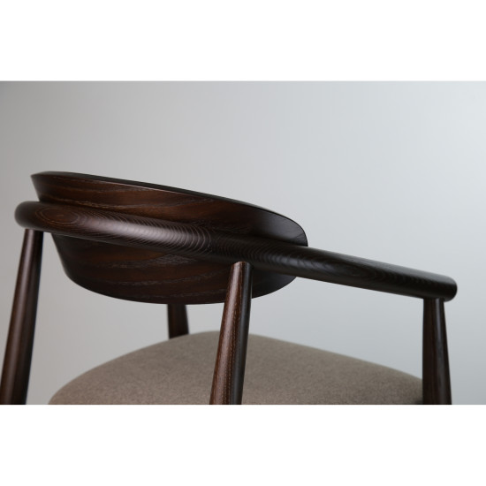 Стілець напівбарний Mamont semi-soft темній горіх / Austin 03 6