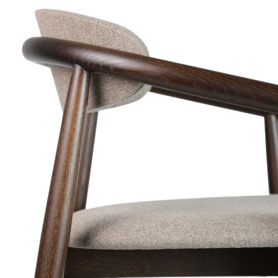 Стул полубарный Mamont Soft темный орех / Austin 03 9