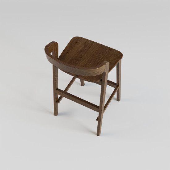 Стілець напівбарний Floki New темний горіх твердий 4