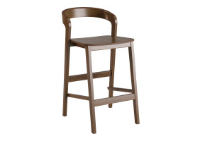 Стілець напівбарний Floki New темний горіх твердий