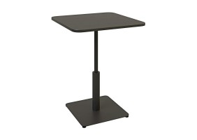 Стол Ibiza Soft light 60x60 чёрный металл / чёрный ДСП (текстура)
