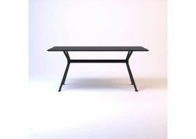 Стол Stealth (Стелс) 180 х 90 чёрные ноги / чёрный дуб