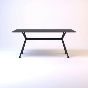 Стол Stealth (Стелс) 180 х 90 чёрные ноги / чёрный дуб