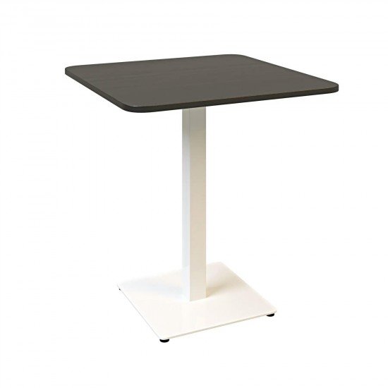 Стіл Tetra light soft 70 х 70 білий метал / чорне ДСП (текстура) 2