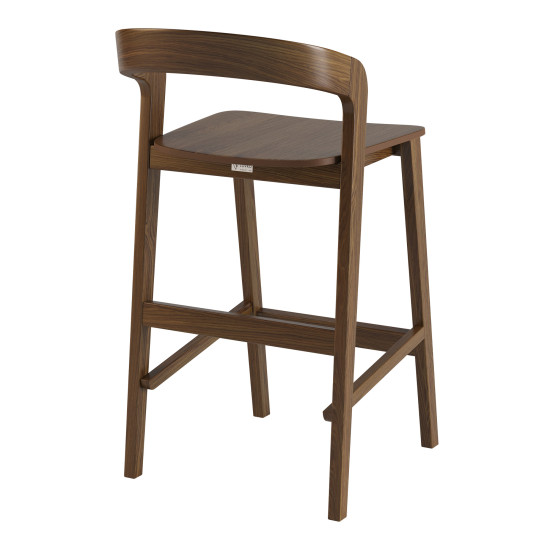 Стілець напівбарний Floki New темний горіх твердий 3