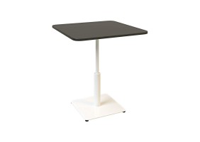 Стол Ibiza Soft light 70x70 белый металл / чёрный ДСП (текстура)