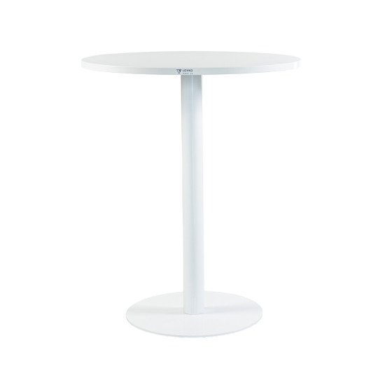 Стол Soul light d-60 белый металл / белый ДСП (текстура) 1