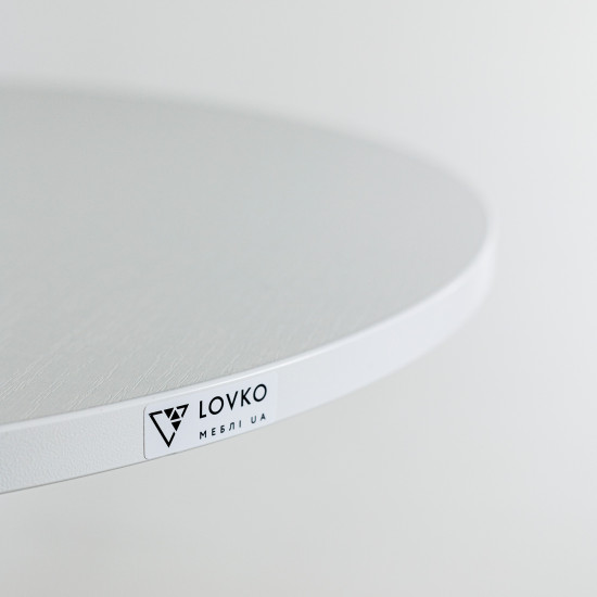 Стол Soul light d-60 белый металл / белый ДСП (текстура) 3