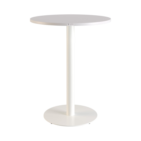 Стол Soul light d-60 белый металл / белый ДСП (текстура) 10