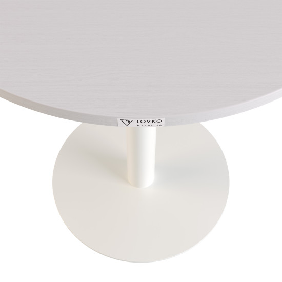 Стол Soul light d-60 белый металл / белый ДСП (текстура) 11