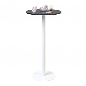 Стіл Soul light bar d-60 білий метал / чорне ДСП (текстура)