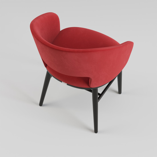 Стул Dolphin черный / Venus velvet 2926 6