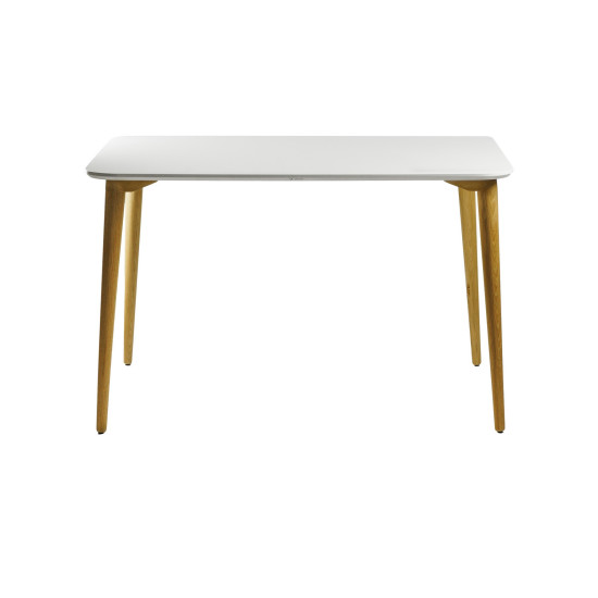 Стол Dan 120 х 80 белый/натуральный дуб 2