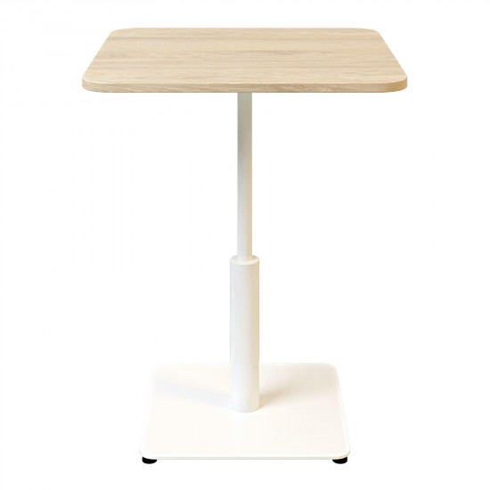 Стол Ibiza Soft light 60x60 белый металл / дуб ДСП (текстура) 2