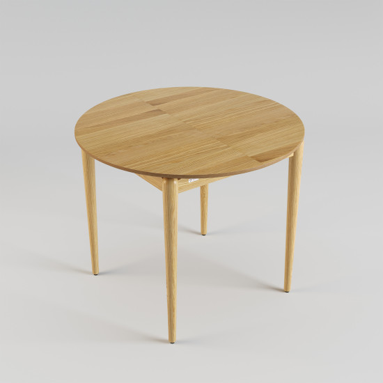 Стол раскладной Eclipse d-100+40 натуральный дуб 6