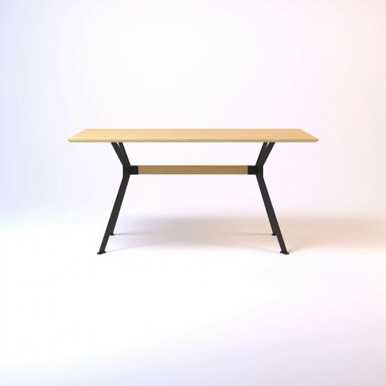 Стол Stealth (Стелс) 160 х 90 чёрные ноги / натуральный дуб 1
