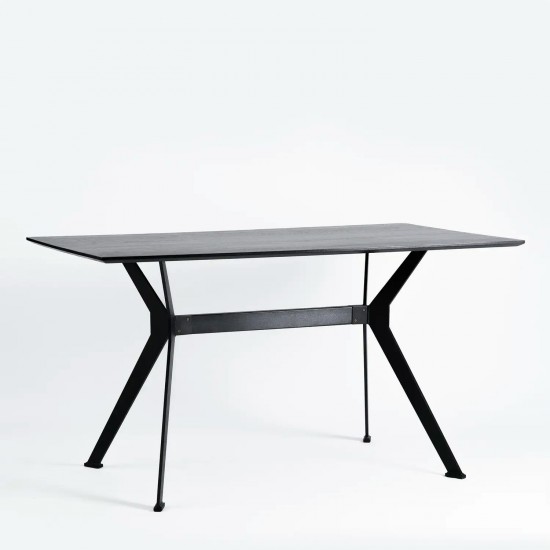 Стол Stealth (Стелс) 160 х 90 чёрные ноги / натуральный дуб 15