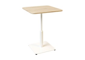 Стол Ibiza Soft light 60x60 белый металл / дуб ДСП (текстура)