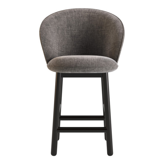 Стілець напівбарний Stitch чорний / Vouge 16 3