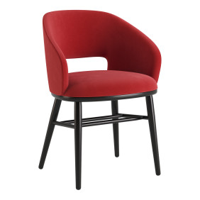 Стул Dolphin черный / Venus velvet 2926