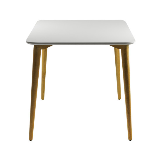 Стол Dan 120 х 80 белый/натуральный дуб 3