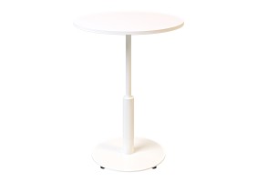 Стол Ibiza R light d-60 белый металл / белый ДСП (текстура)