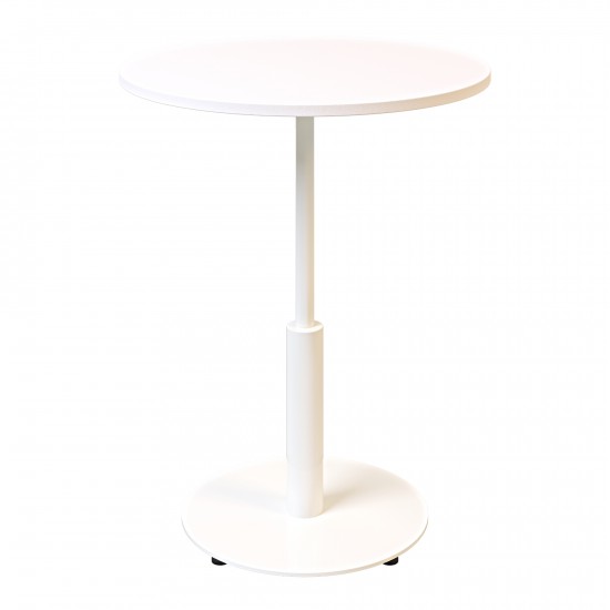 Стол Ibiza R light d-60 белый металл / белый ДСП (текстура) 1