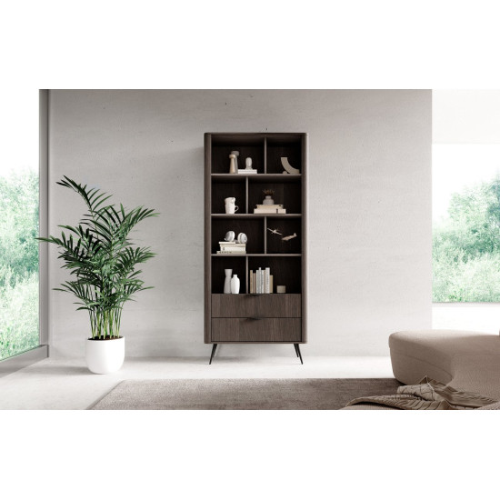 Стелаж Веріс / Veris 2S/88 з 2 шухлядами Дуб дунін/чорний 2