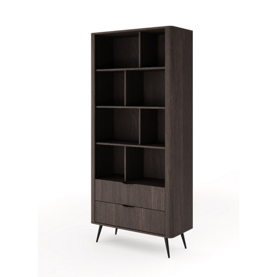 Стелаж Веріс / Veris 2S/88 з 2 шухлядами Дуб дунін/чорний 5