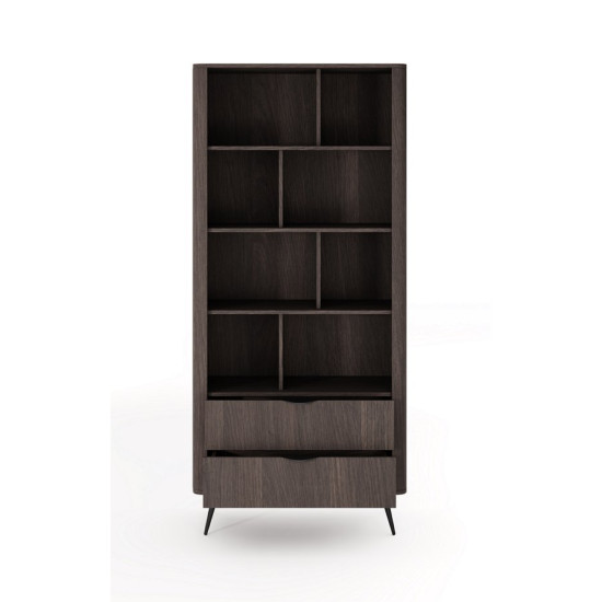 Стелаж Веріс / Veris 2S/88 з 2 шухлядами Дуб дунін/чорний 3