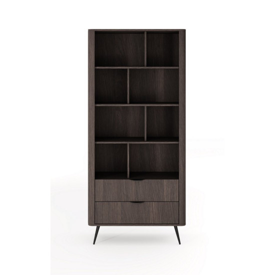 Стелаж Веріс / Veris 2S/88 з 2 шухлядами Дуб дунін/чорний 4