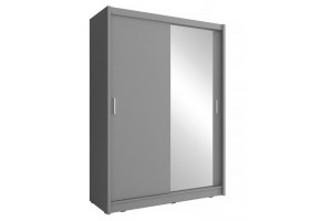 Шкаф-купе Мая / Maja 150 2-дверный с зеркалом Графит 150х62х200 см.