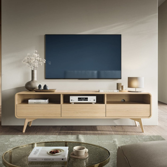 Тумба під ТВ Perfect Home Helion RTV180 180x39x53 см дуб Віченца 3 шухляди 2