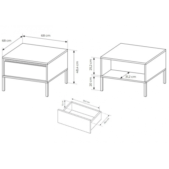 Стол журнальный Сенсо/Senso 68 Бежевый 68x68x48 см. 3