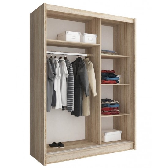 Шафа-купе Мая / Maja 150 2-дверна з дзеркалом Дуб сонома 150х62х200 см. 2